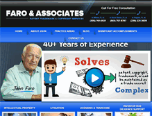 Tablet Screenshot of faro-law.com